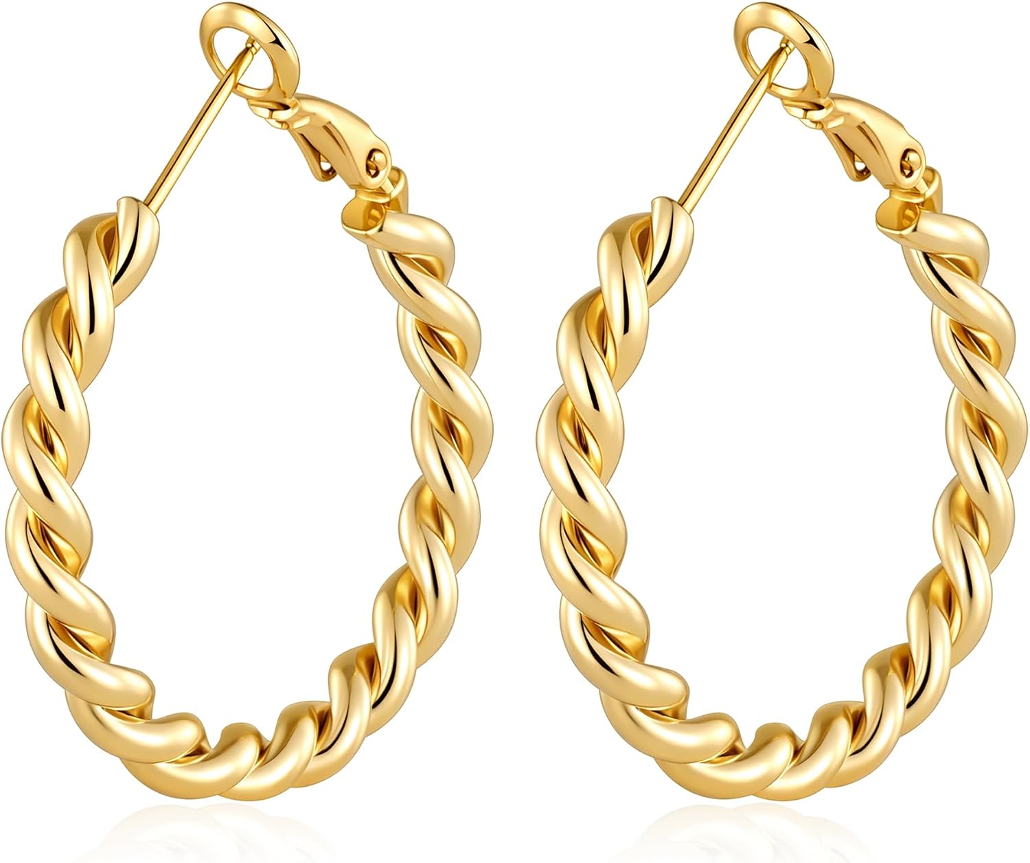 Detalle de 14K Gold-Plated Hoop Earrings