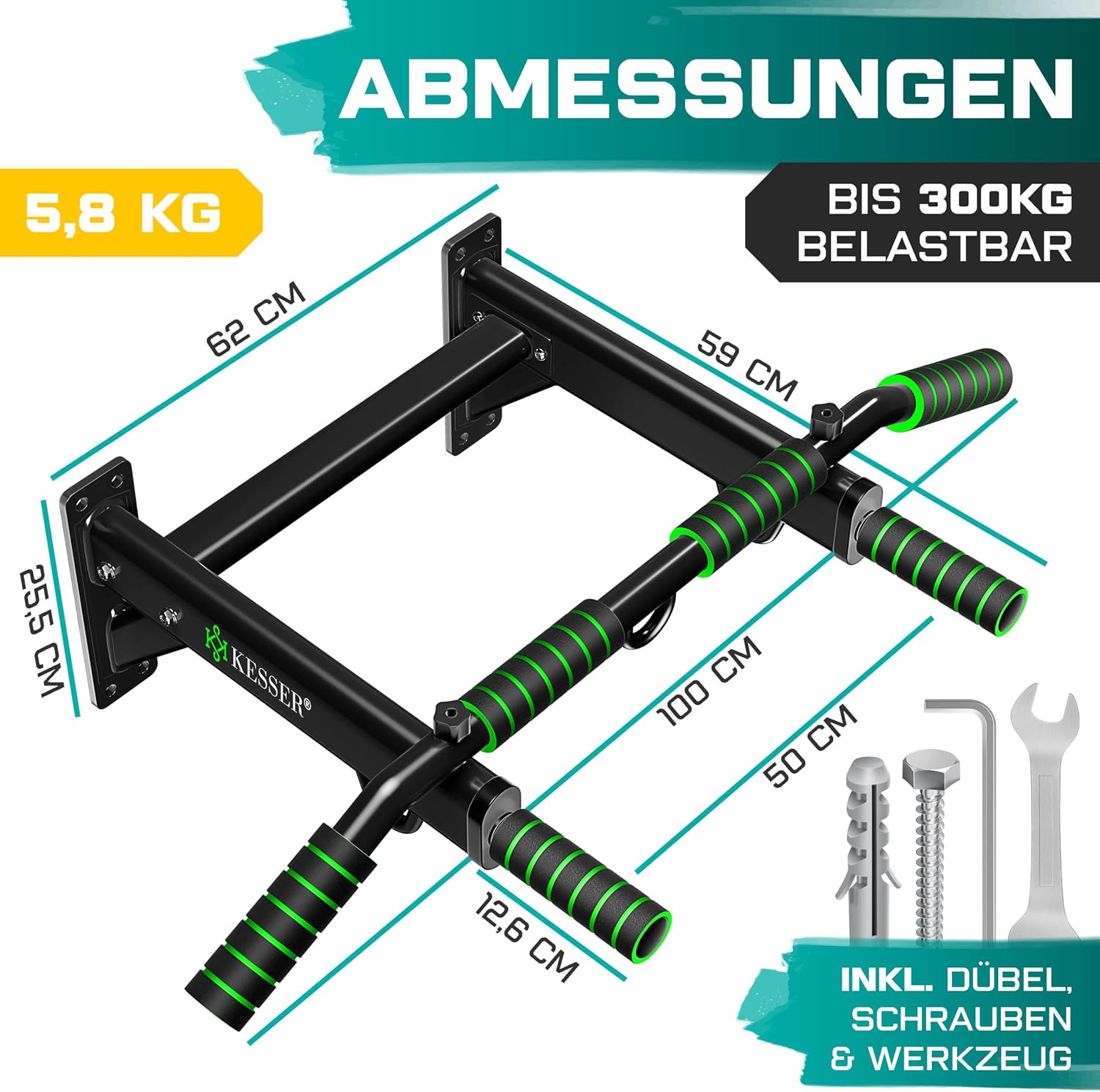Detalle 2 de KESSER 4in1 Klimmzugstange Wandmontage