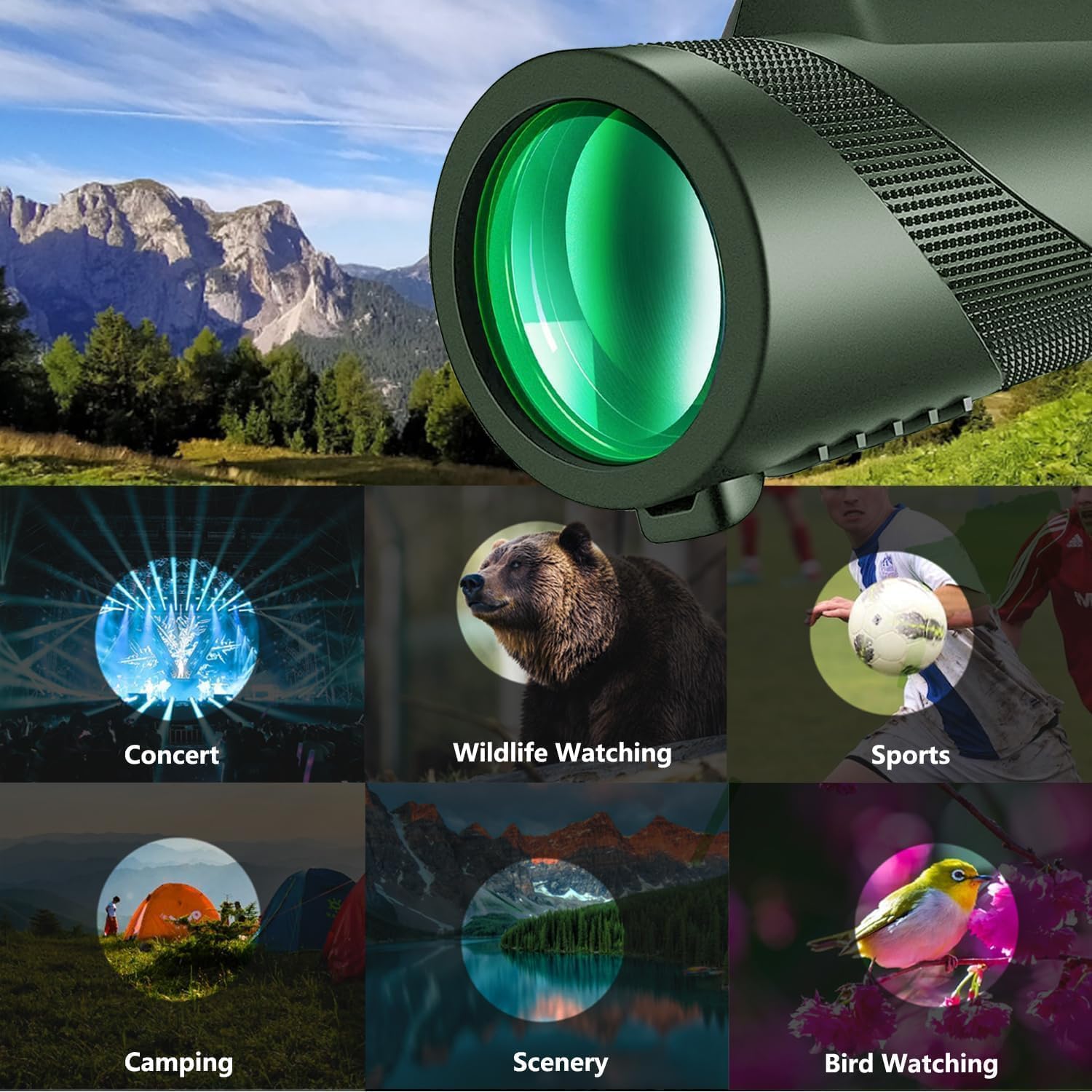 Detalle 1 de KTBDING Monocular 80x HD