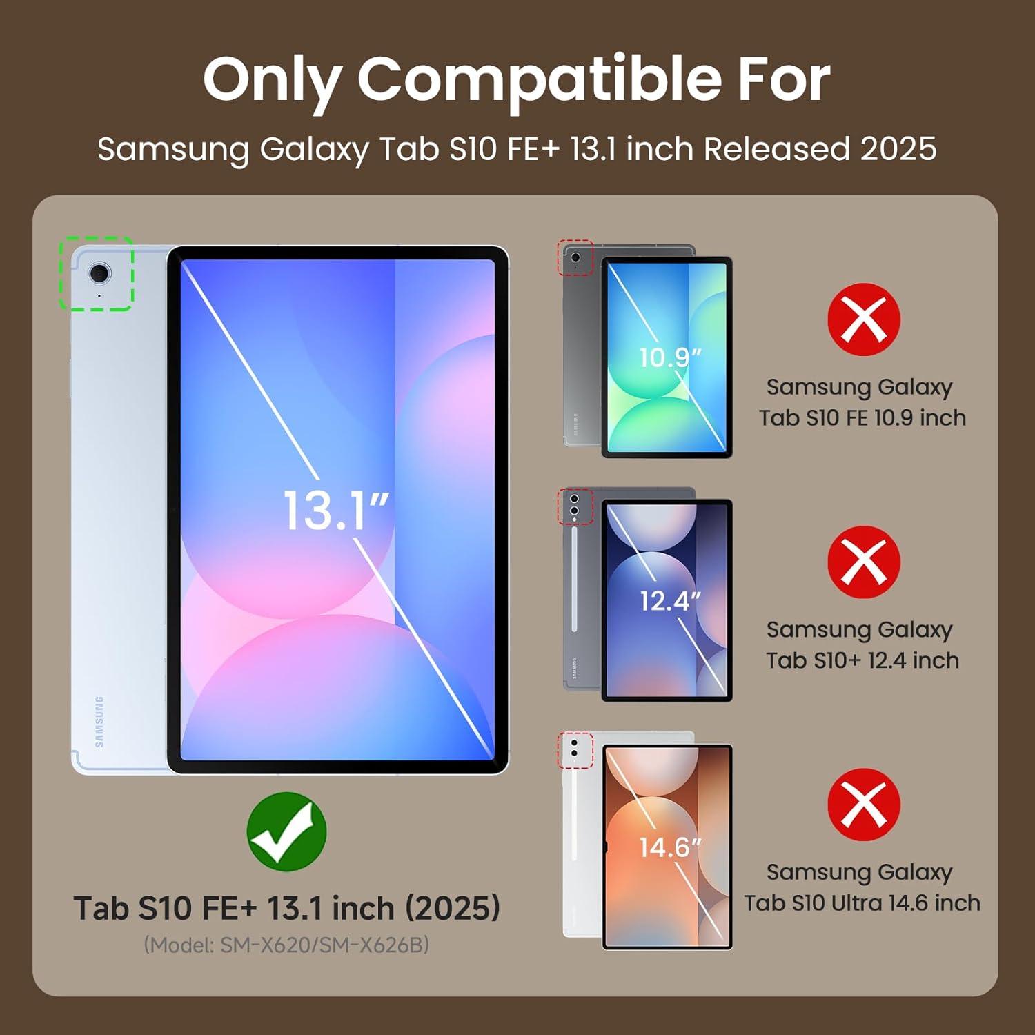 Thumbnail 6 de ZtotopCases 2-Pack Tempered Glass Screen Protector for Samsung Galaxy Tab S10 FE Plus 13.1" (2025)