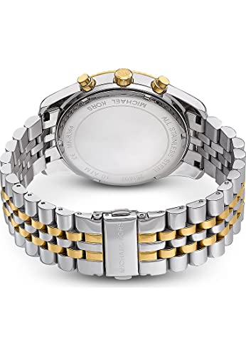 Thumbnail 6 de Michael Kors Lexington Chronograph: cinturino in acciaio argento e oro, MK8344