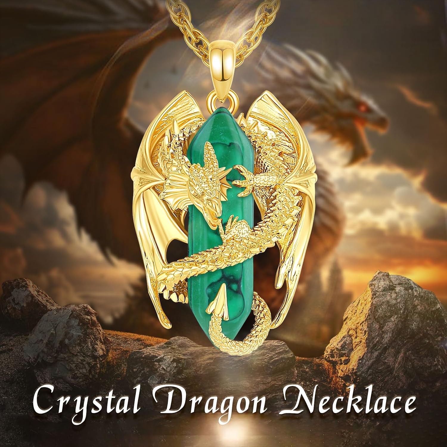 Thumbnail 6 de INFUSEU Kristall Drachen Kette 42,3 mm