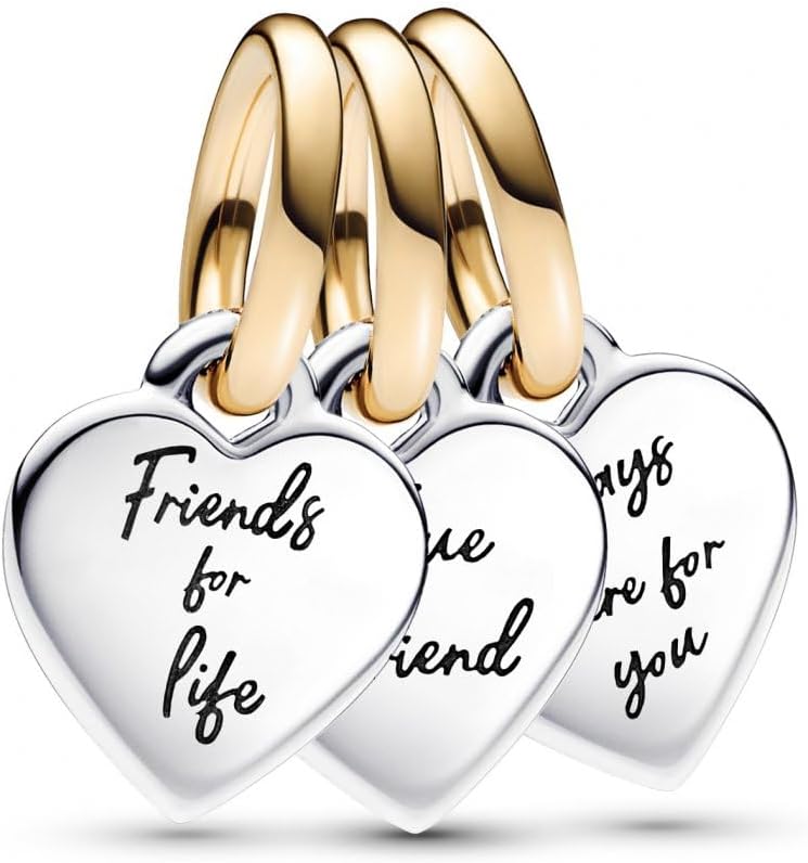 Detalle de Pandora Moments Bicolor Unendlichkeits-Herz Charm – rosevergoldet, kompatibel mit Moments Armbändern (782642C00)