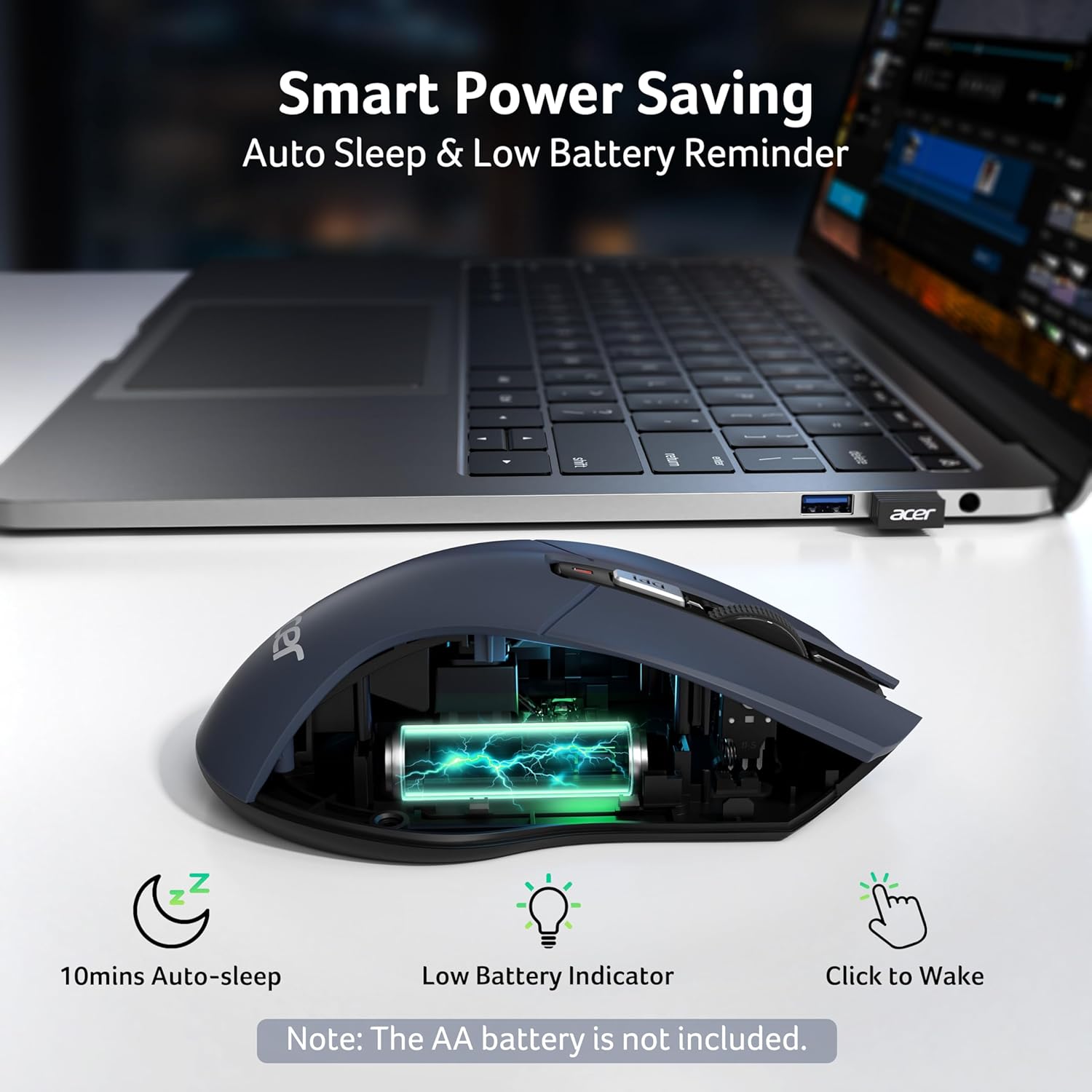 Thumbnail 3 de Acer Wireless Mouse with 4000 DPI Optical Sensor