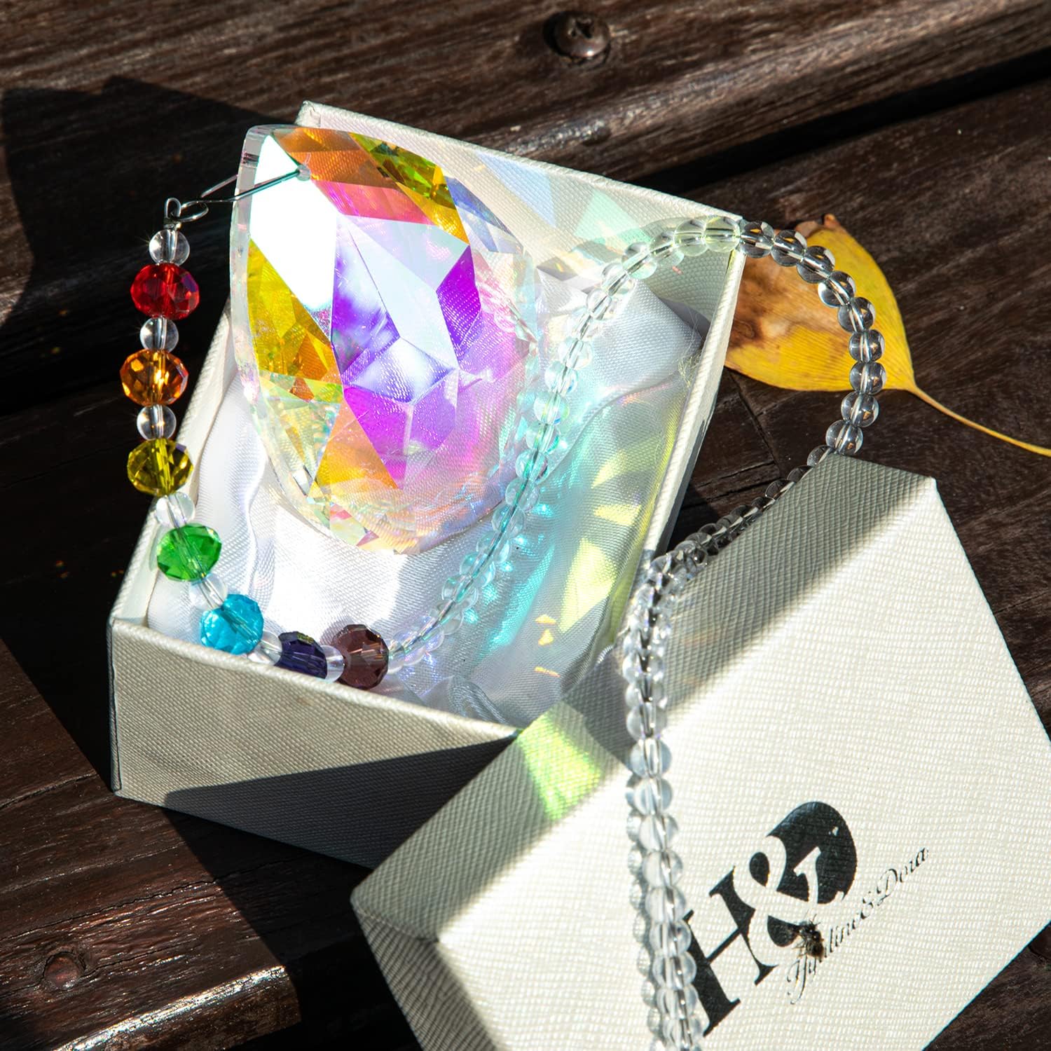 Thumbnail 6 de Bauhinia Chakra Crystal Rainbow Suncatcher 76mm ๐