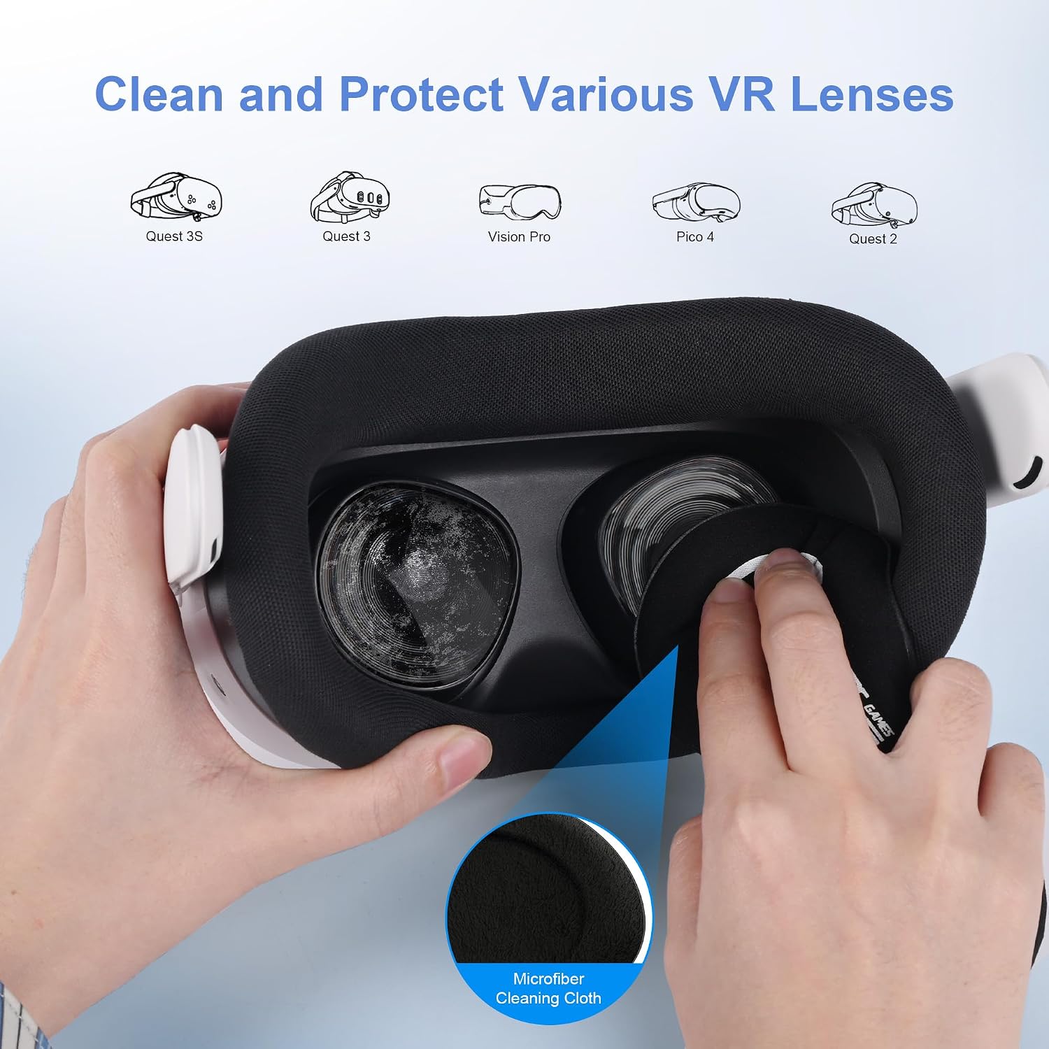 Thumbnail 5 de Lens Protector Set für Meta Quest 3S/Quest 2 – Blue-Light-Brille, Spacer mit Schutzabdeckungen (Nicht kompatibel mit Meta Quest 3)