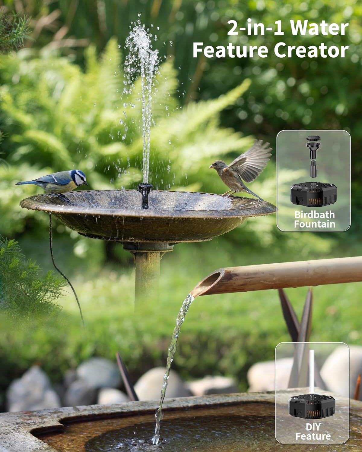 Thumbnail 5 de POPOSOAP 4W Solar Water Fountain with Filter Kit – Safe, Low-Hassle Fountain for Bird Baths & Small Ponds