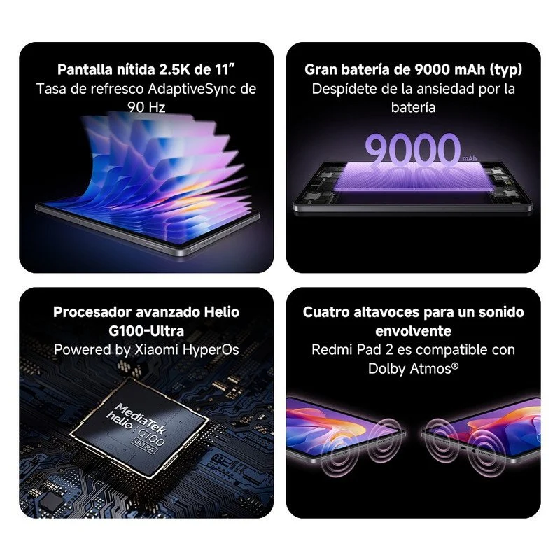 Thumbnail 1 de Xiaomi Redmi Pad 2 11" 8/256GB WiFi Gris Grafito