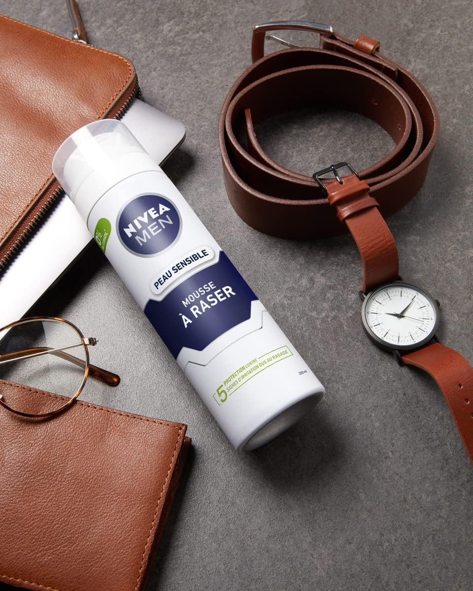 Detalle 2 de NIVEA MEN Skin Sensible rakskum 200 ml med kamomill och trollhassel