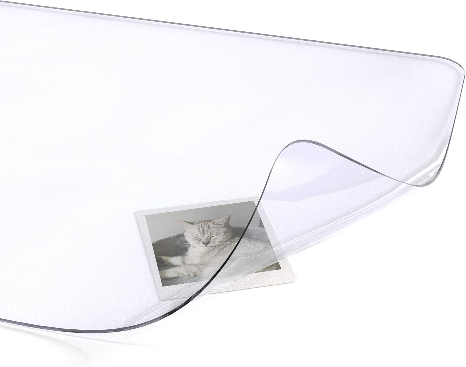 Detalle de Oterri oterri Clear PVC Desk Pad, 24" x 48", Waterproof and Transparent