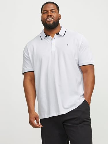 Detalle de Jack & Jones JJepaulos Polo Ss Noos Pls Camiseta Hombre White Detail:ps 4XL