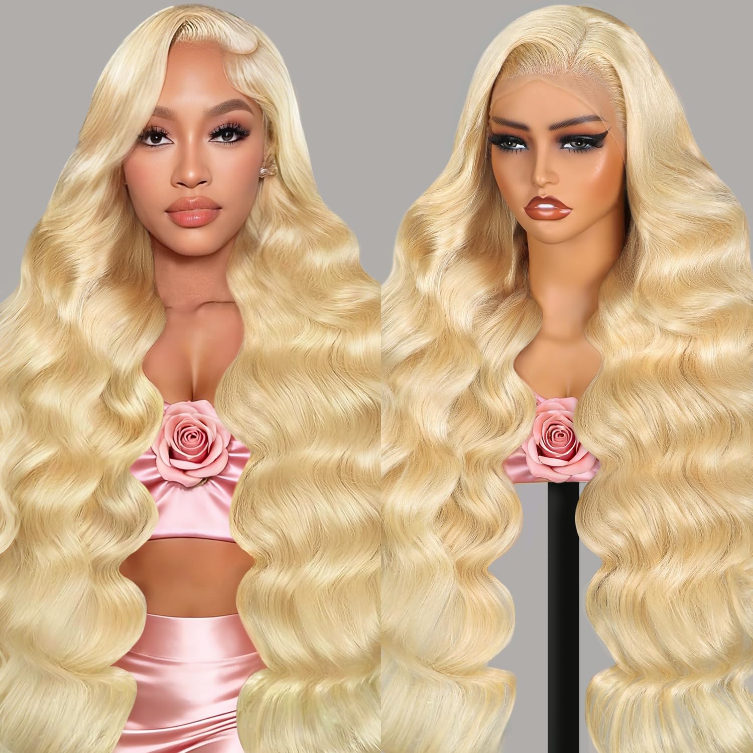 Detalle de VERAVER 30 Inch 613 Lace Front Wig with 13x6 HD Swiss Lace, Body Wave, 200% Density, Pre Plucked (Human Hair)