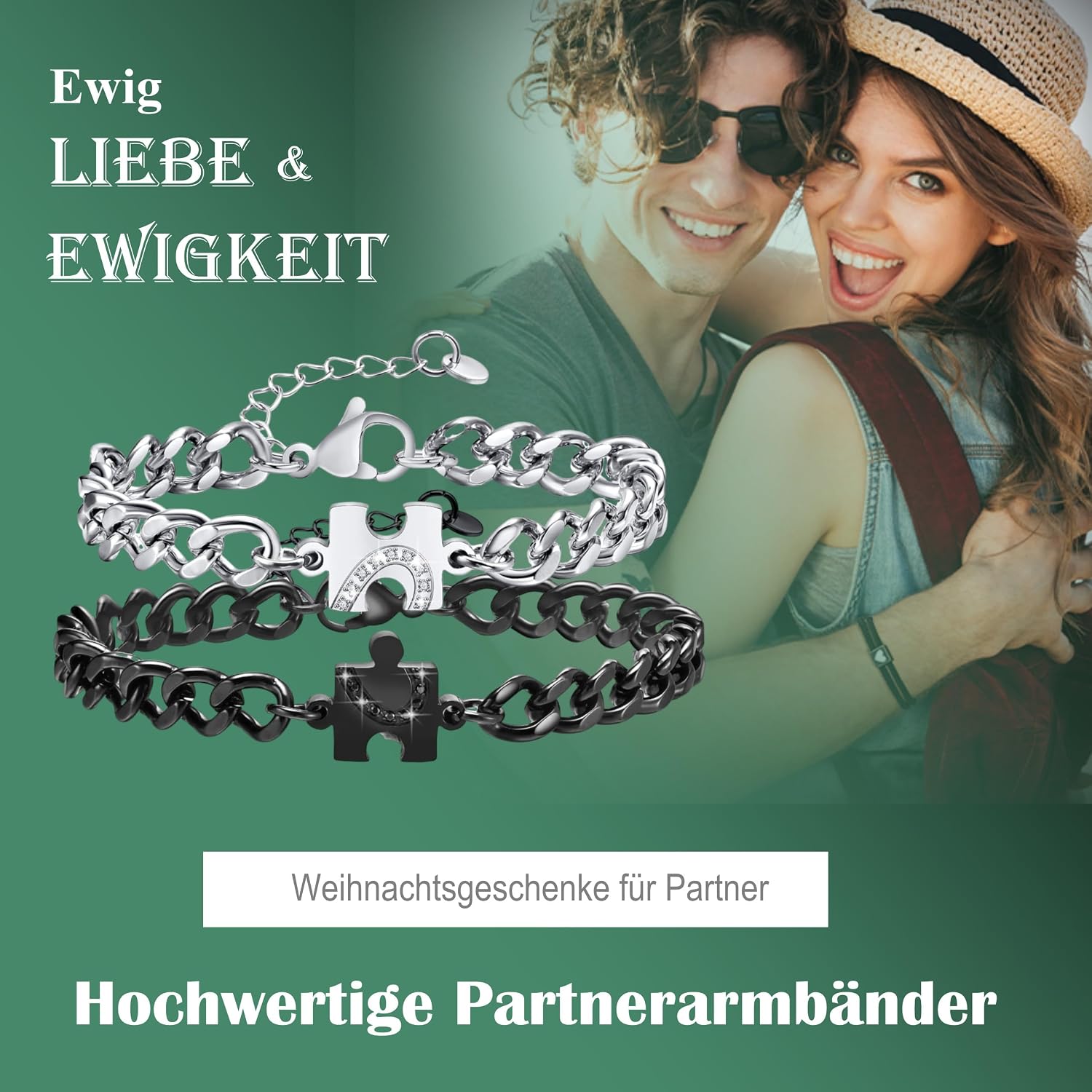 Thumbnail 4 de Gkmamrg Partnerarmbänder verstellbar 16/19 cm ❤