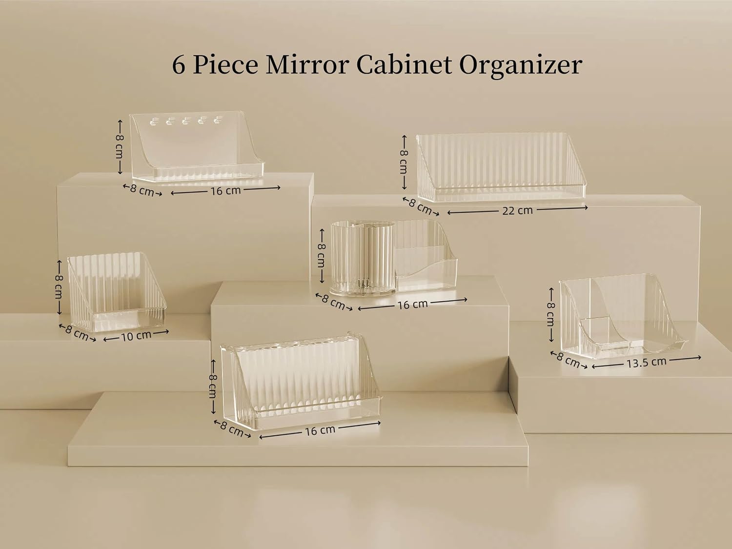 Thumbnail 6 de RMAN 6 Stücke Spiegelschrank Organizer Kosmetik