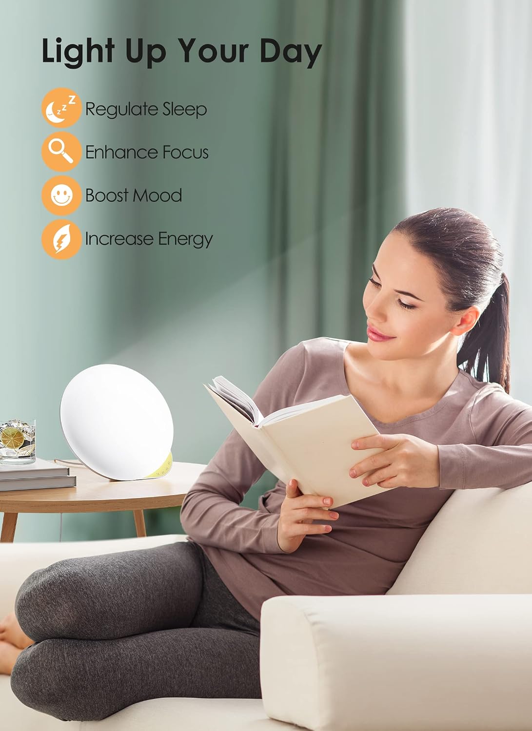 Thumbnail 4 de MediAcous ME-TL03 Light Therapy Lamp, 10,000 Lux with Timer and Touch Control