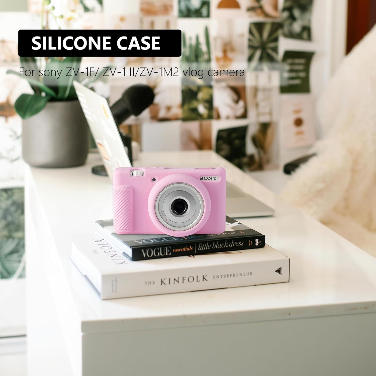 Detalle de ZV-1F Case: Soft Silicone Protective Case for Sony ZV-1F / ZV-1 II / ZV-1M2 – Ultra-Thin, Lightweight (Pink)