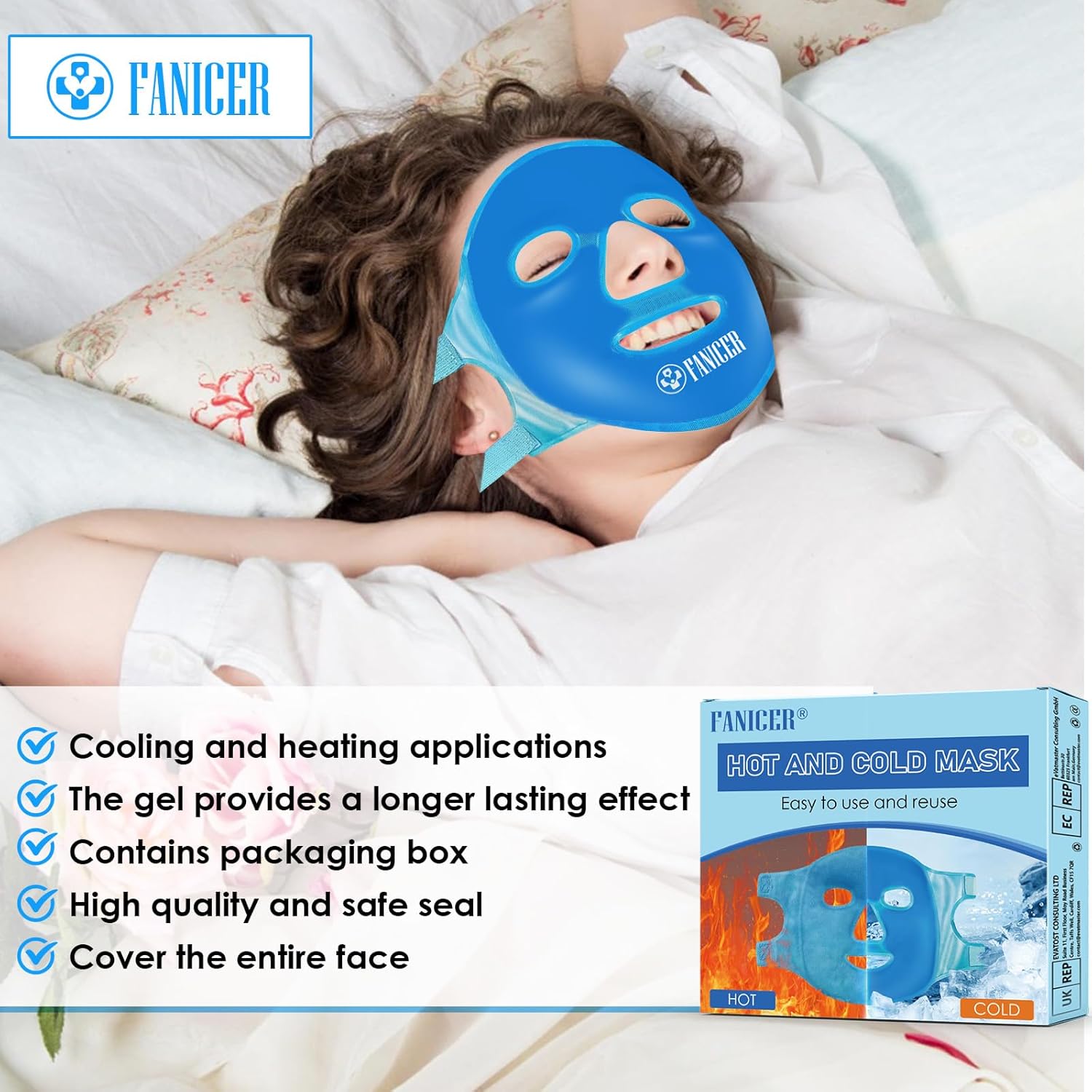 Thumbnail 6 de Maschera rinfrescante viso e occhi: wrap riutilizzabile per momenti di relax