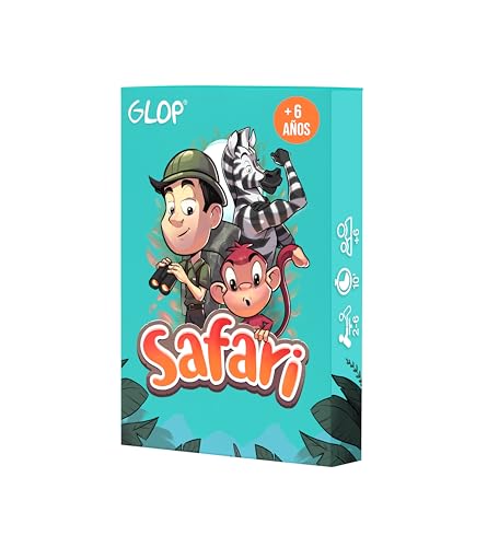 Detalle de Glop Safari: juego de cartas familiar para 2–6 jugadores (6–99 años)