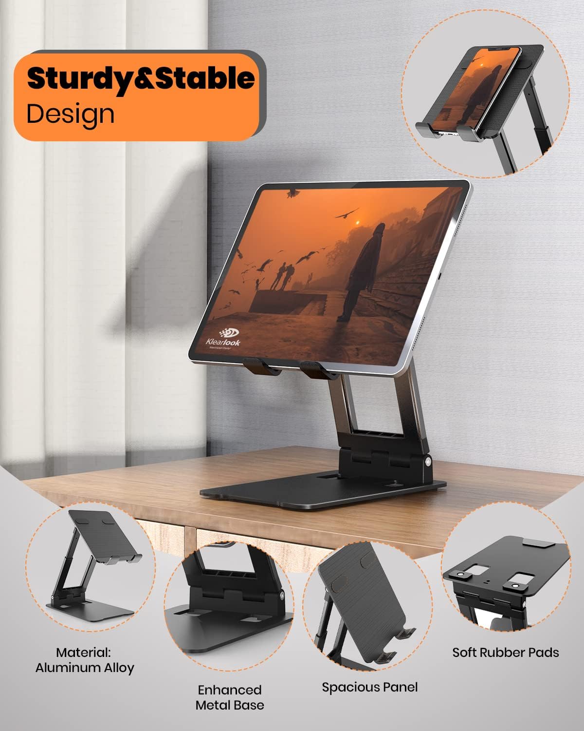Thumbnail 4 de Klearlook Portable Tablet Stand for 4–13" devices