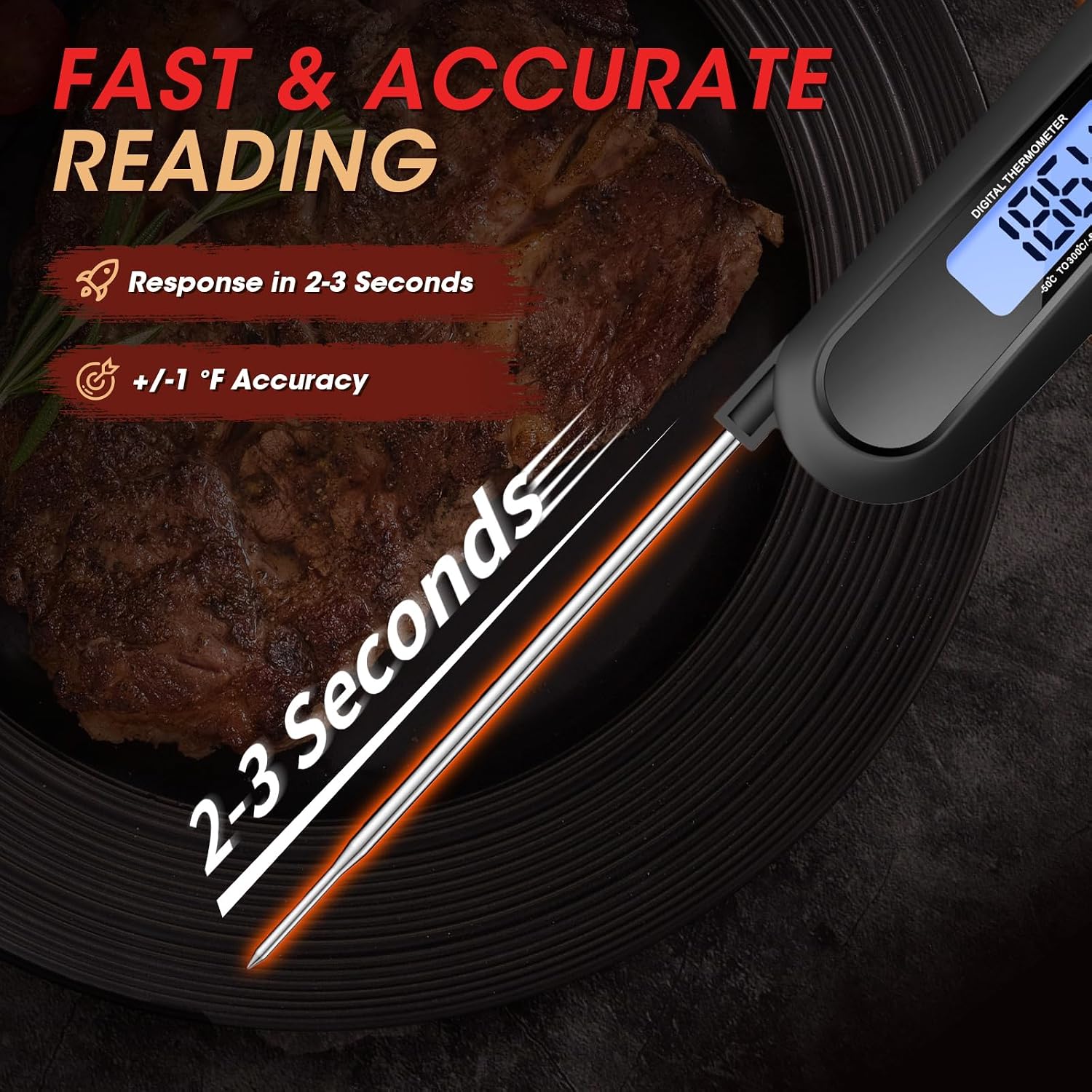 Detalle de Generic Meat Thermometer Digital Food Thermometer, Backlit Foldable Probe