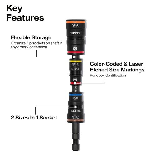 Detalle de Klein Tools 32303HD Impact Driver Set: 20-in-1 SAE Bits & Nut Drivers
