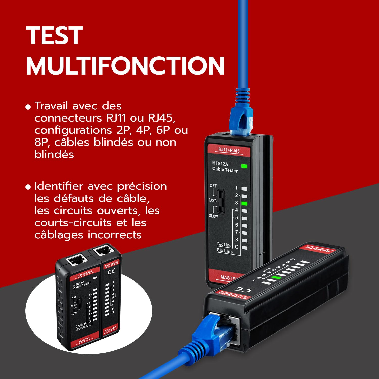 Thumbnail 1 de Mcbazel Testeur câble réseau 60V 🛠️