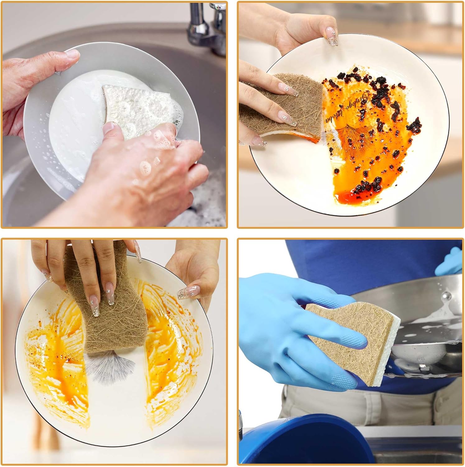 Thumbnail 2 de Natural Kitchen Sponges, Biodegradable & Compostable (12-Pack)