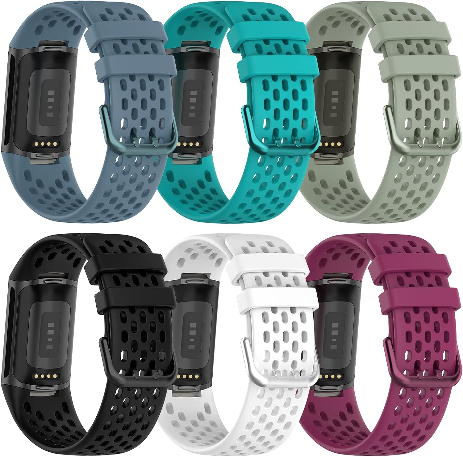Thumbnail 1 de TopPerfekt Sportarmband für Fitbit Charge 6 & Charge 5 – atmungsaktives Silikon mit Schnellverschluss
