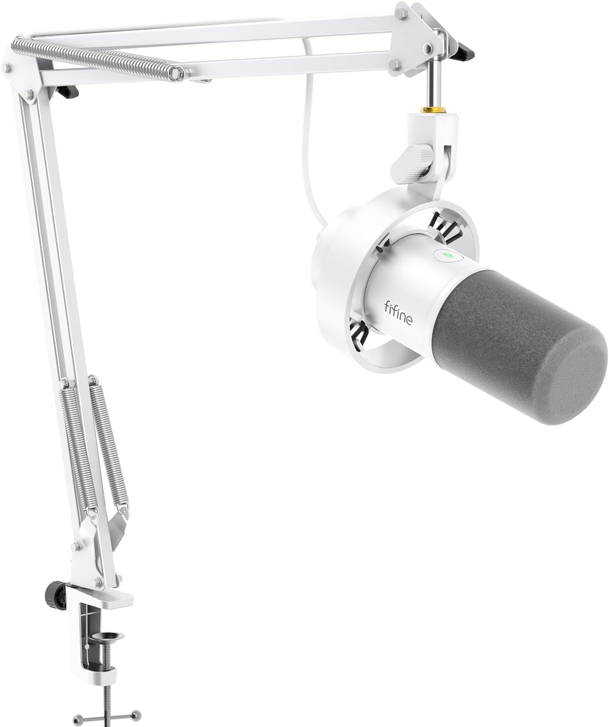 Detalle 2 de FIFINE K688CT Podcast Mikrofon-Set mit Boom Arm – USB/XLR, Mute-Taste, 3,5 mm Kopfhörer–Port