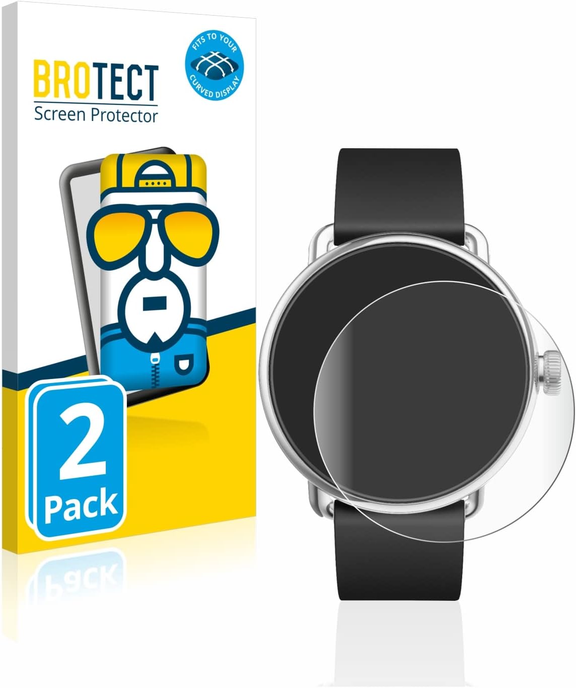 Thumbnail 1 de brotect 3D Curved Screen Protector for Withings ScanWatch 38mm (2 Pack) – Full Screen Coverage