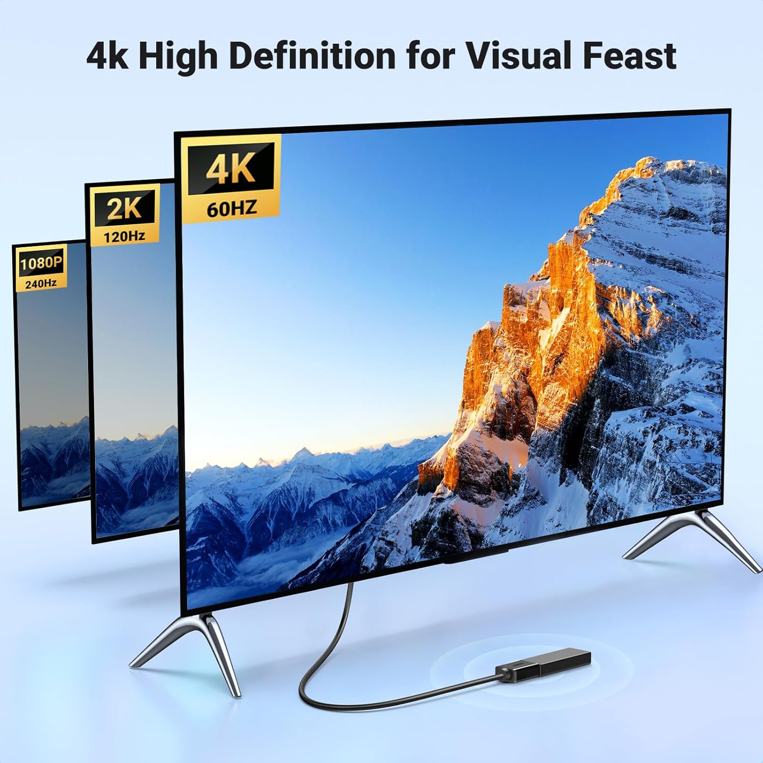 Thumbnail 2 de UGREEN HDMI Extension Cable 4K (HDMI 2.0) 2m – Male to Female for 4K@60Hz, 2K@144Hz and up to 18Gbps