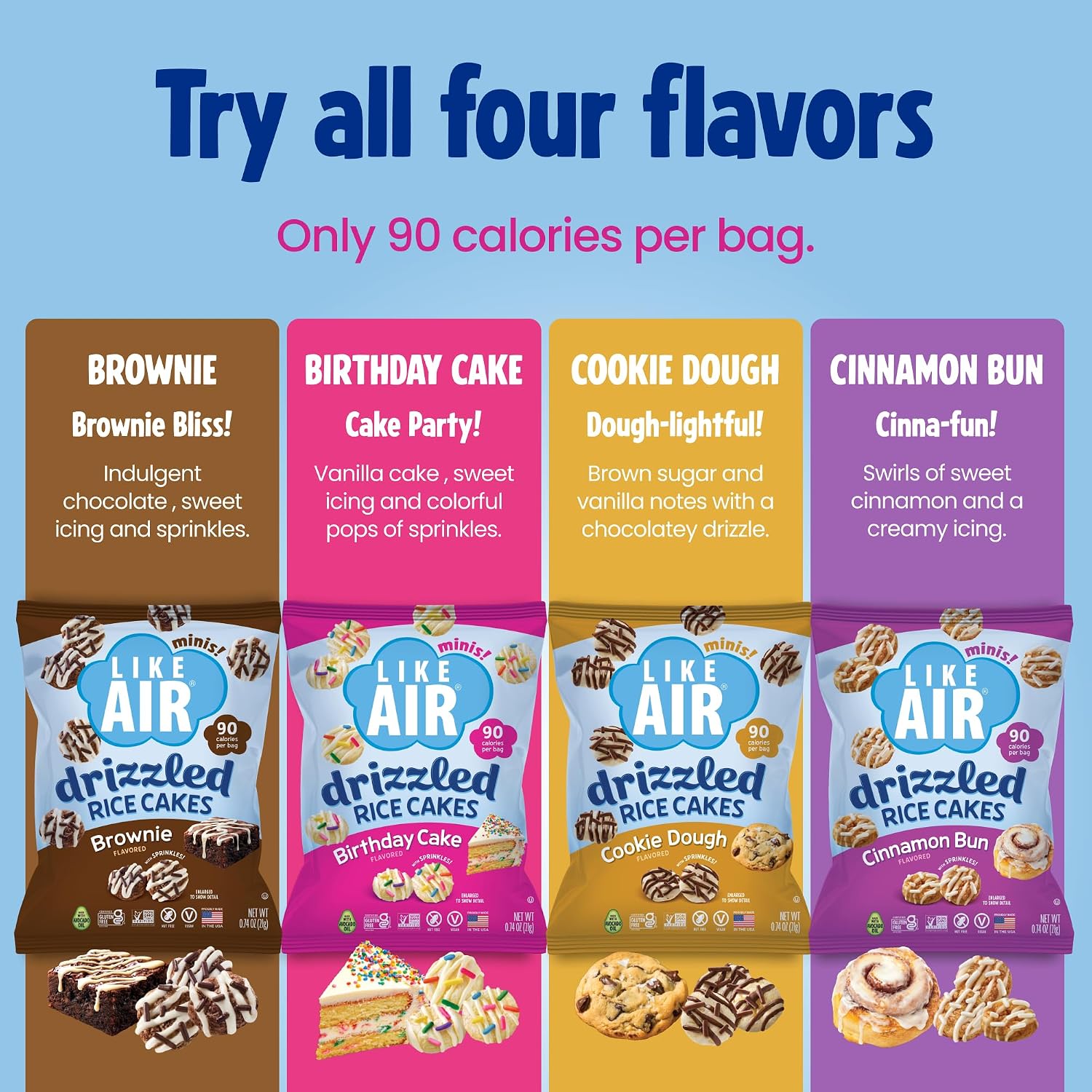 Detalle 1 de Like Air Rice Cakes 10-Count Variety Pack