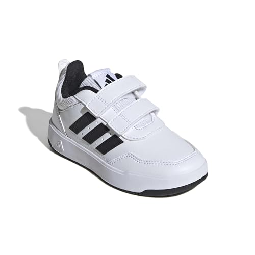 Detalle de Adidas Tensaur Sport 3.0 Hook & Loop – Kinderschuhe Weiß/Schwarz, Größe 31 EU