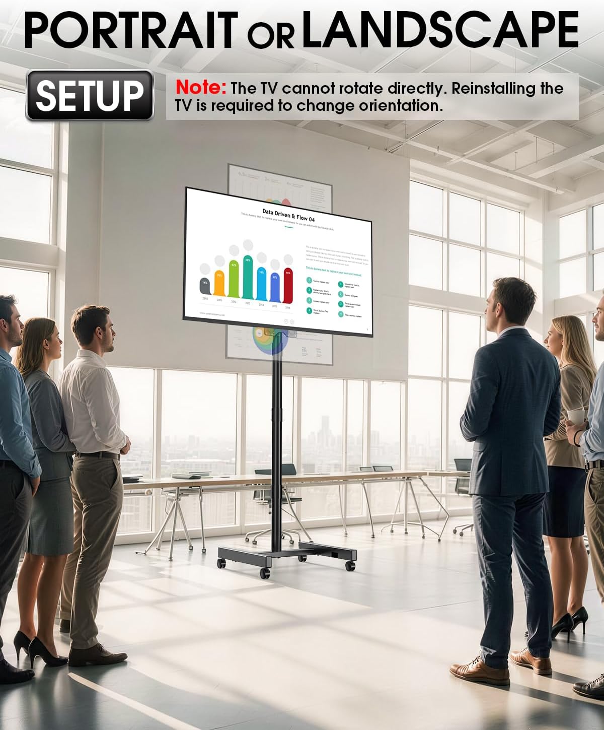 Detalle de Rolling TV Stand for 13–52-Inch TVs