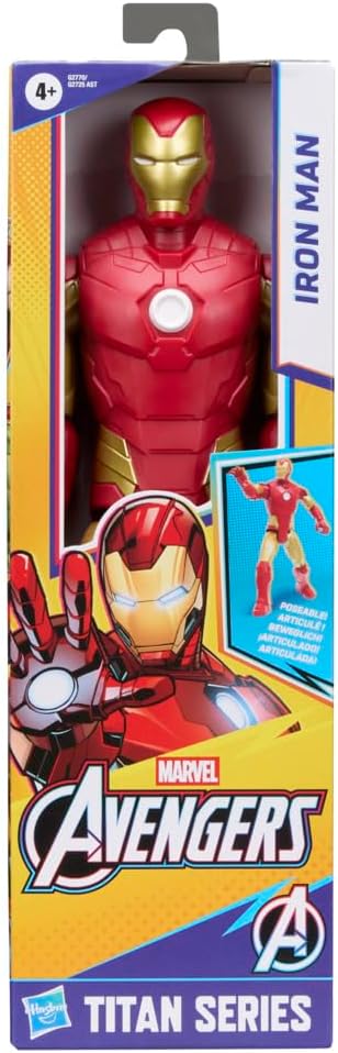 Thumbnail 1 de AVENGERS Hasbro Marvel Titan Series Iron Man Action Figure – 29,2 cm e 11 snodi