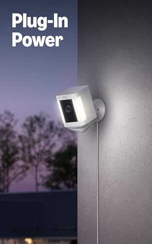 Detalle de Ring Spotlight Cam Plus Battery — HD security with color night vision, two-way talk, and siren