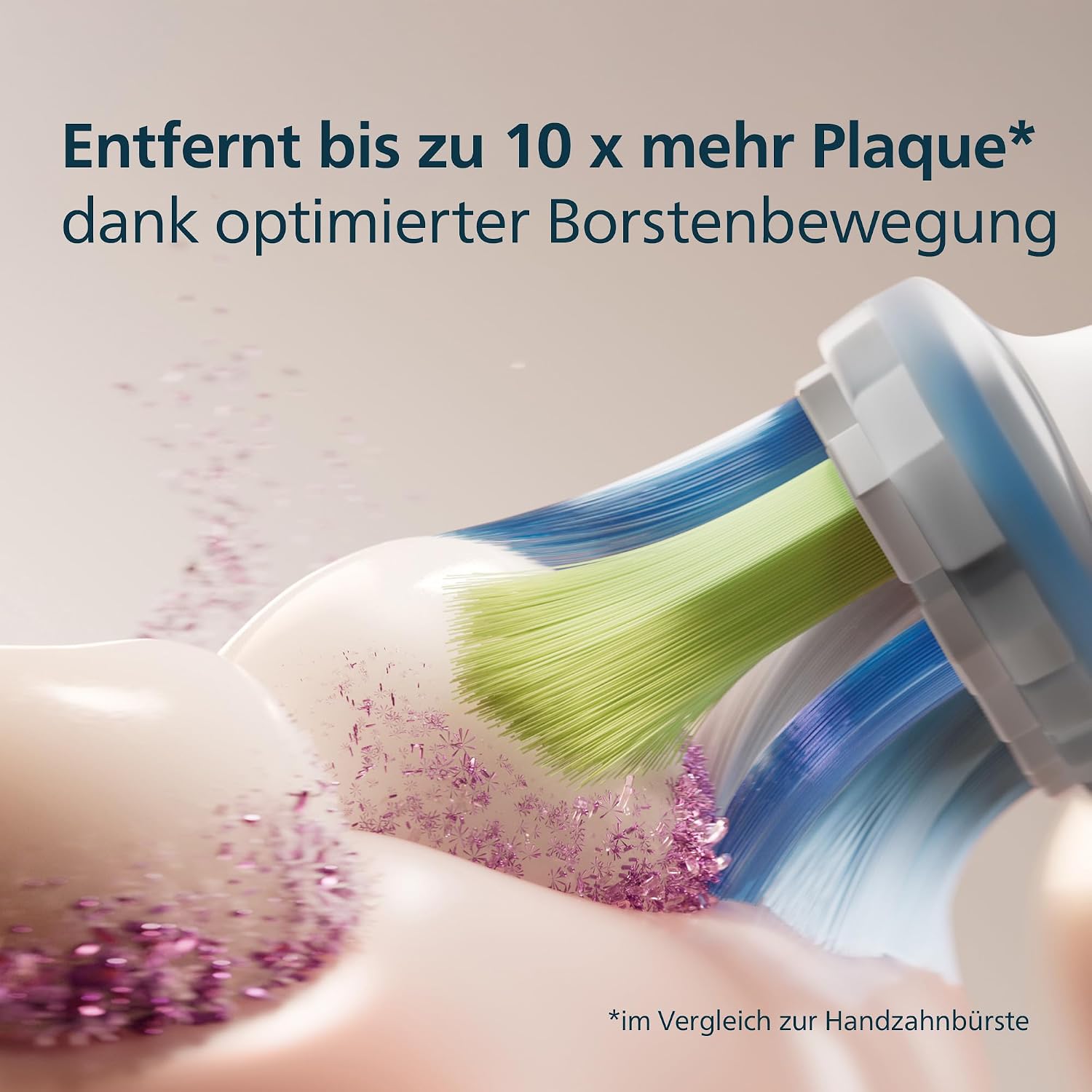 Detalle de Philips Sonicare C3 Premium Plaque Defense: Original Ersatzbürstenköpfe, Weiß, 6er-Pack (HX9046/87)