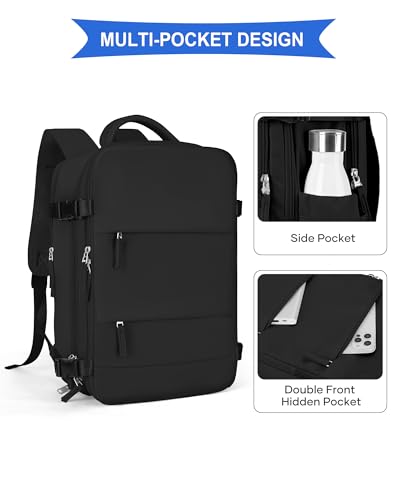Detalle de SZLX zaino da viaggio con apertura a 180°, scomparto scarpe e vano laptop