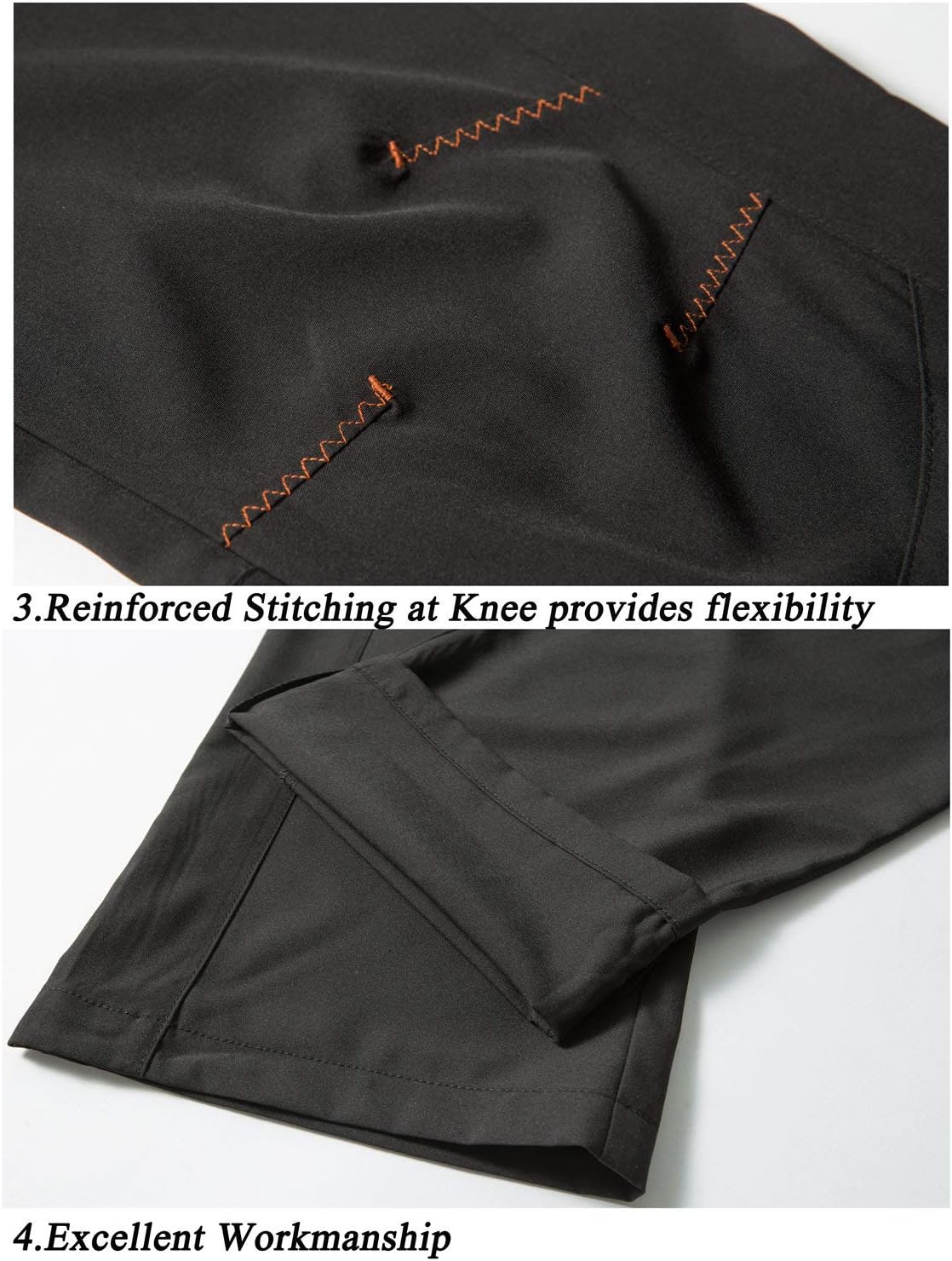 Detalle 1 de TBMPOY Men's Lightweight Hiking Pants, Quick-Dry, Water-Resistant, Zipper Pockets