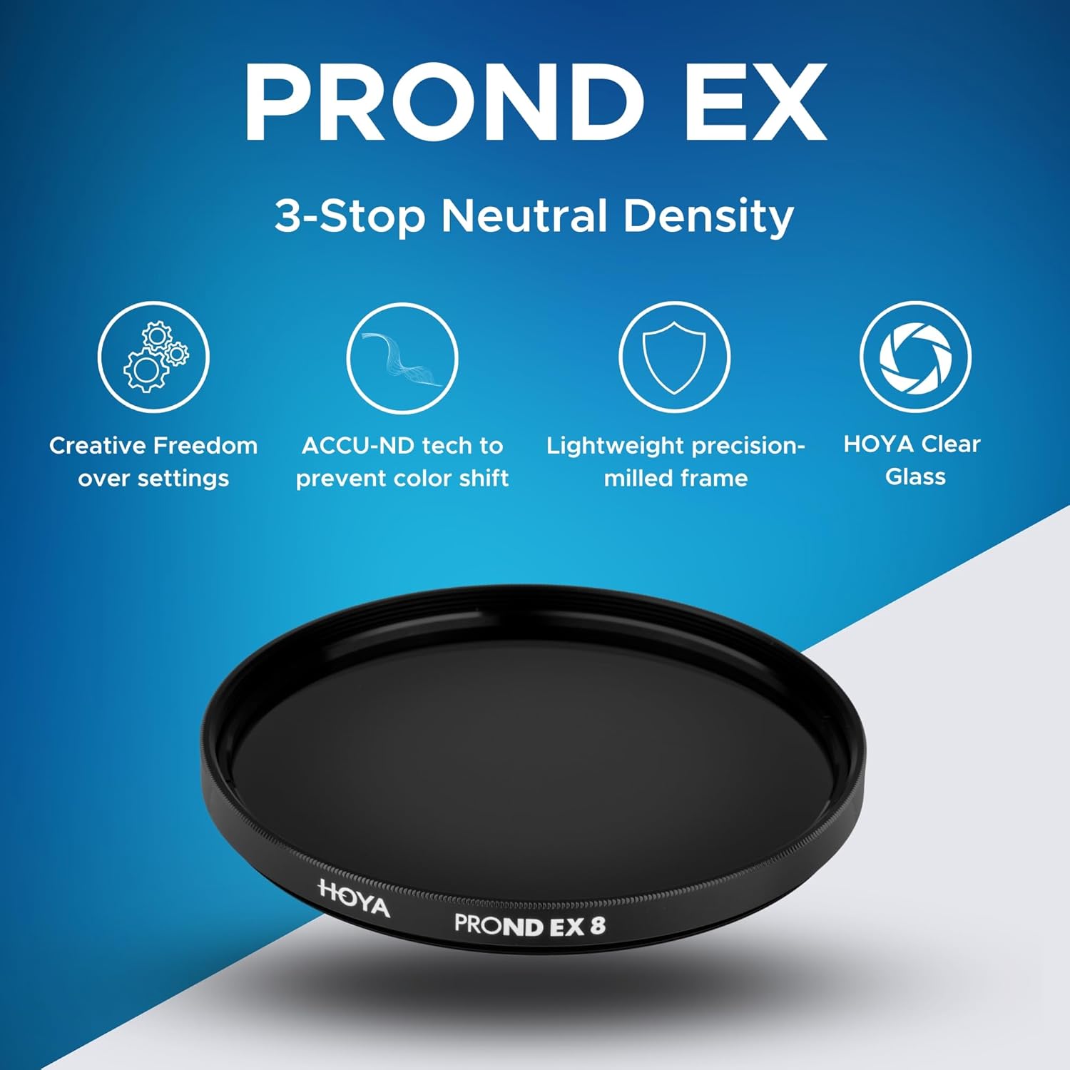 Detalle de HOYA PRO ND-EX ND8 58 mm – Neutraldichtefilter für Foto- und Filmaufnahmen