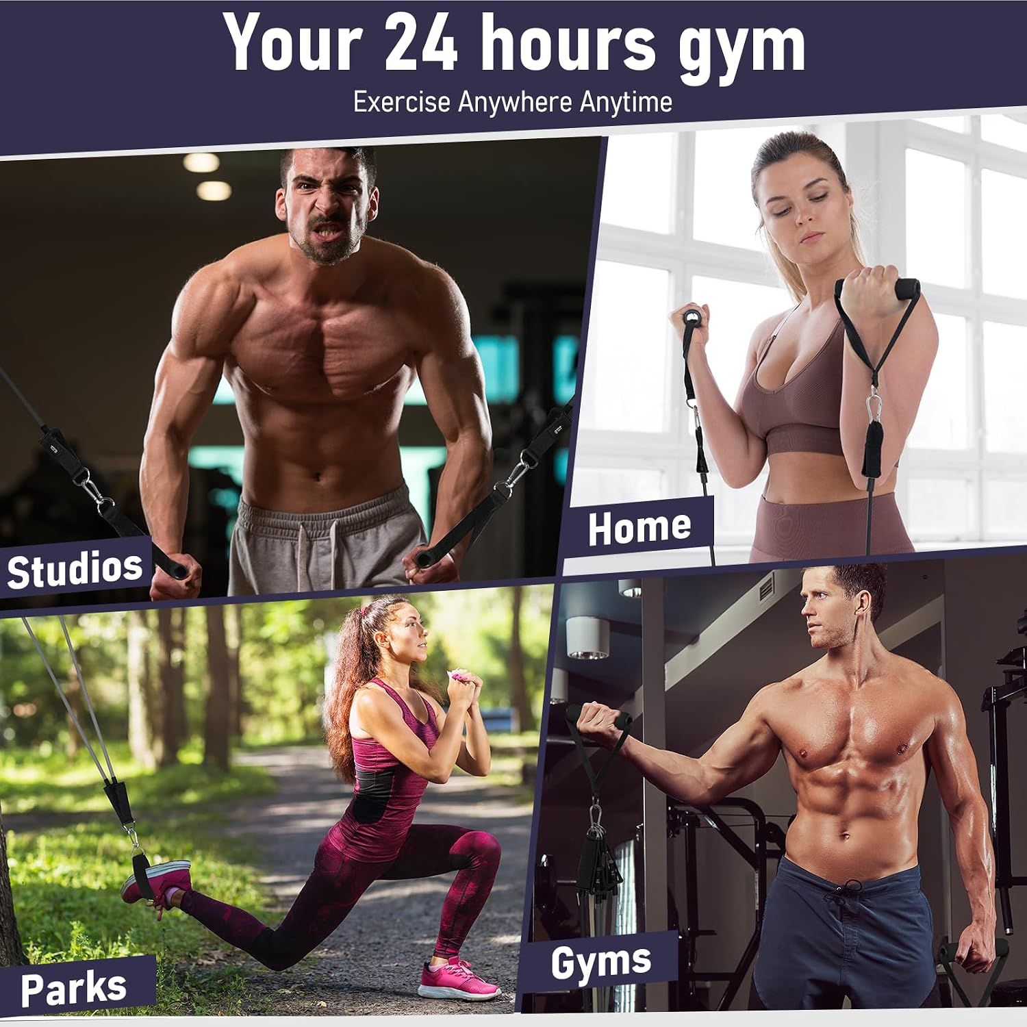 Thumbnail 5 de JATEKA Elastici Fitness set 5 livelli resistenza