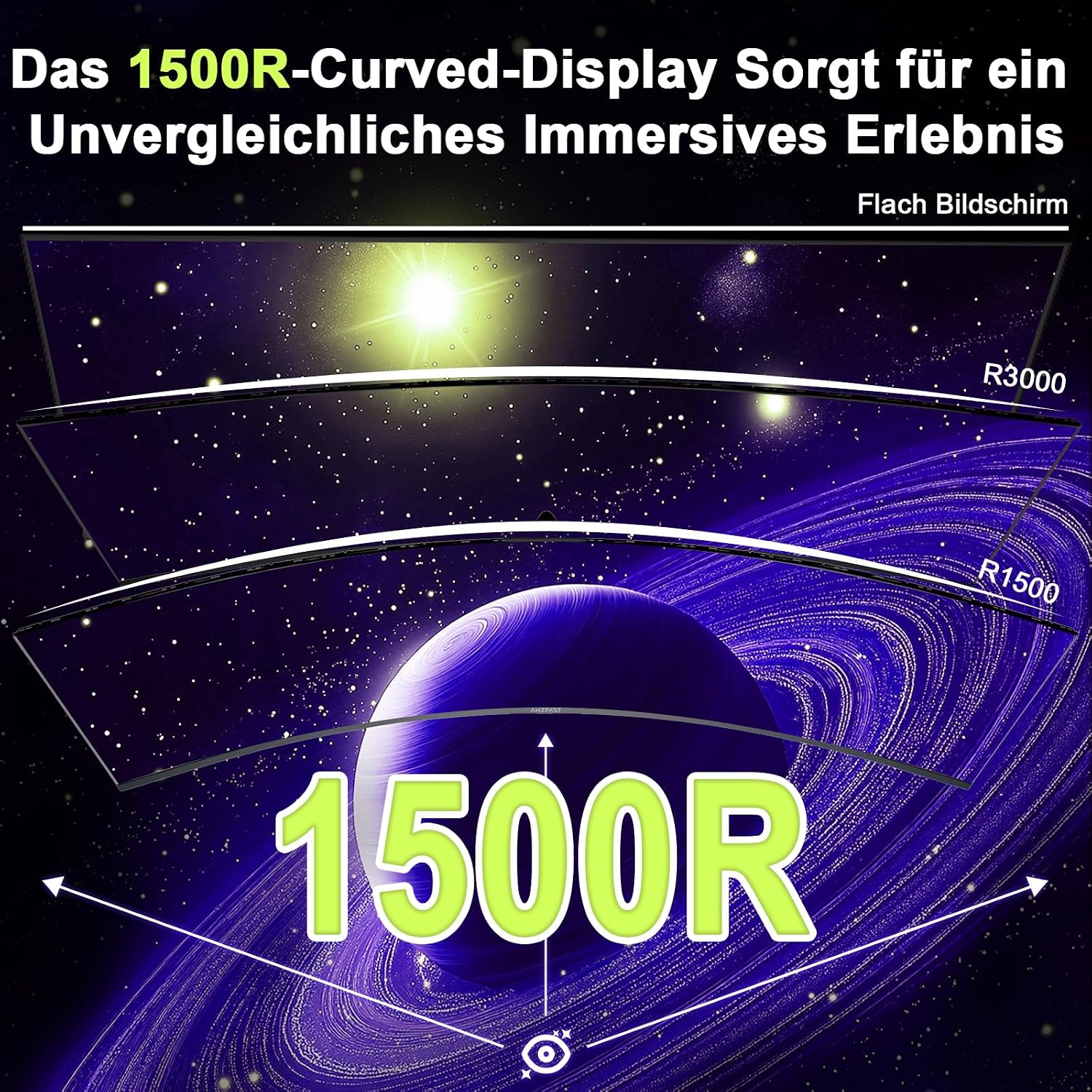 Thumbnail 1 de Amzfast Curved Monitor 49 Zoll 120 Hz