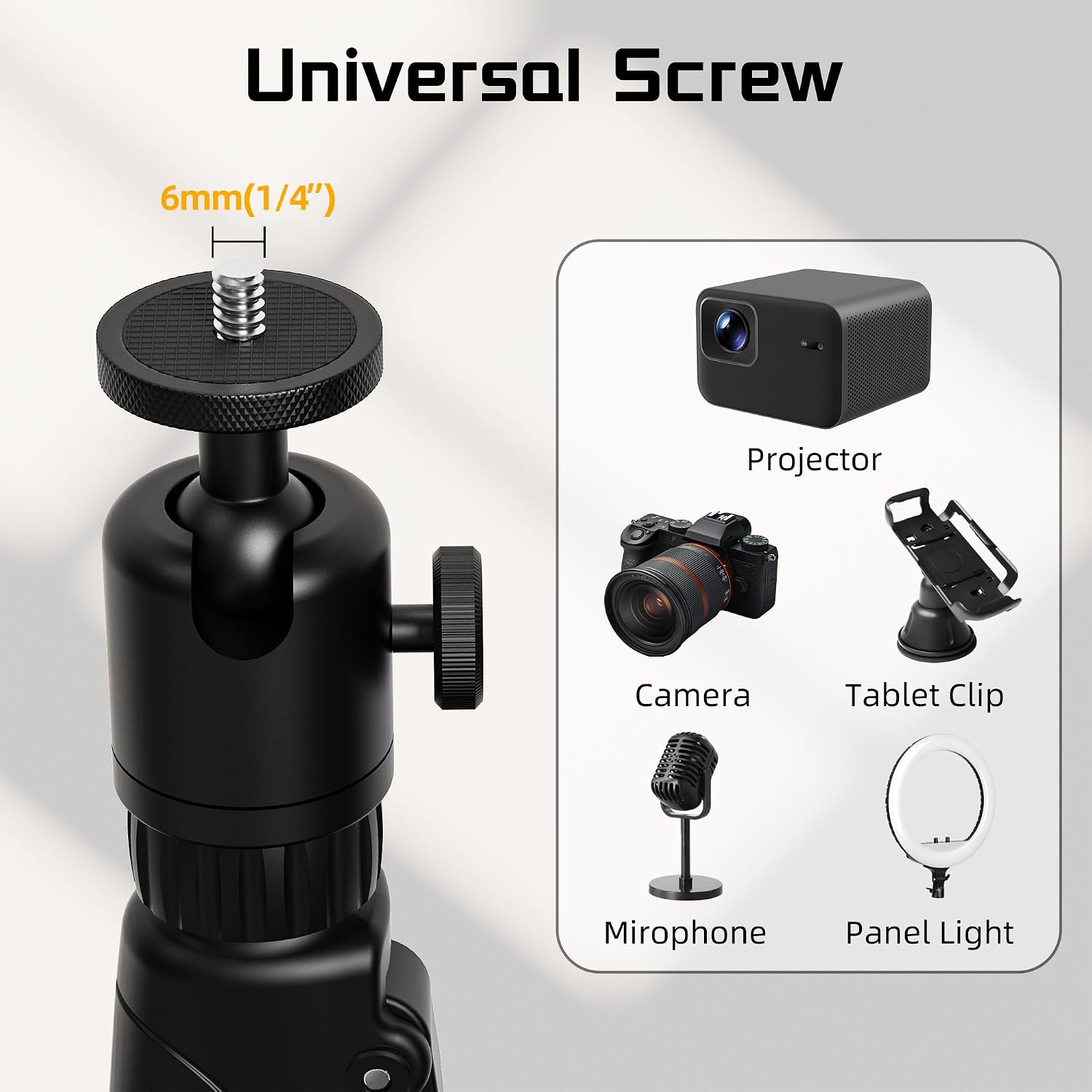 Detalle 2 de ETHU Projector Floor Stand with One-Hand Height Adjustment