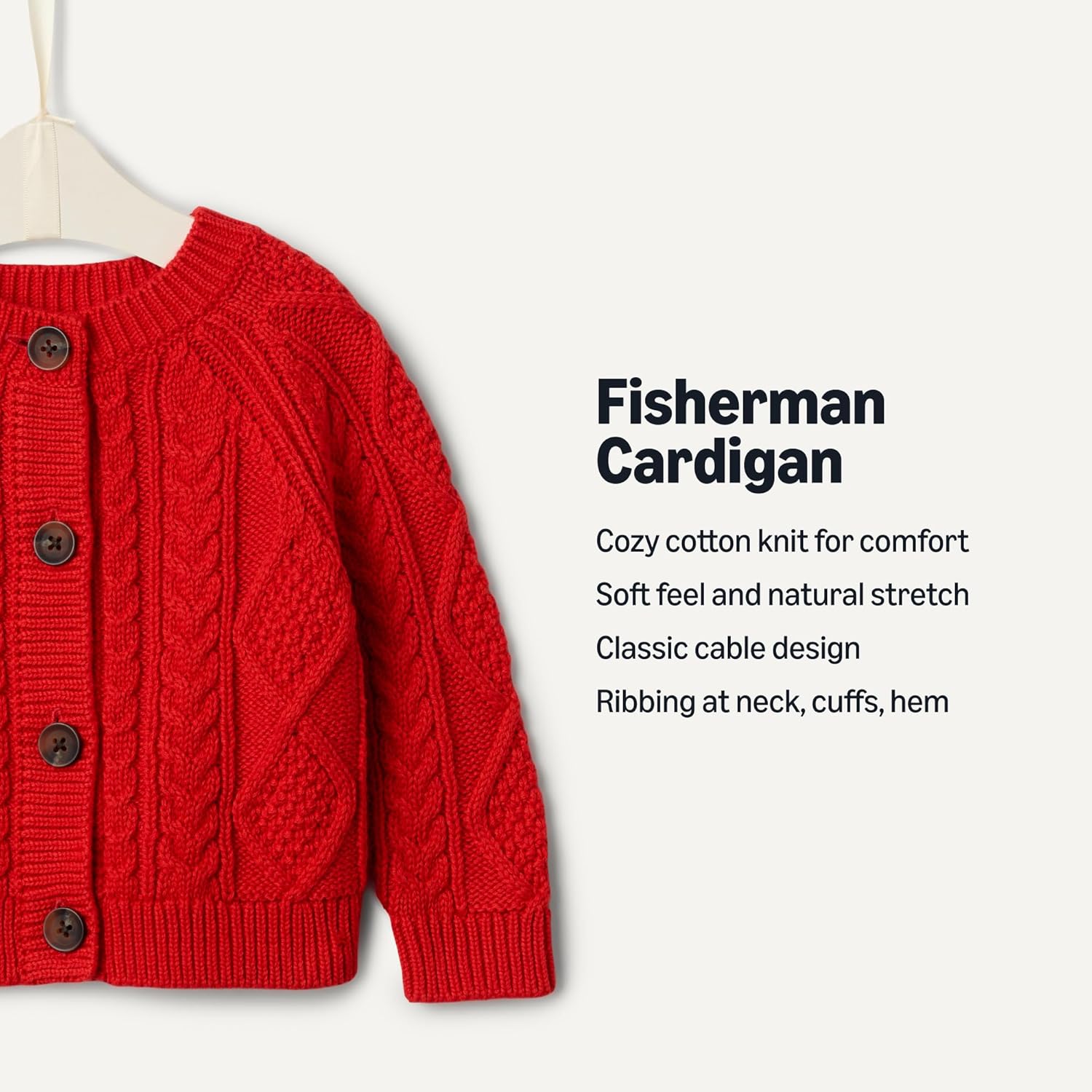 Thumbnail 2 de Amazon Essentials x Sofia Grainge Unisex Toddlers & Babies Cable Knit Fisherman Cardigan Sweater
