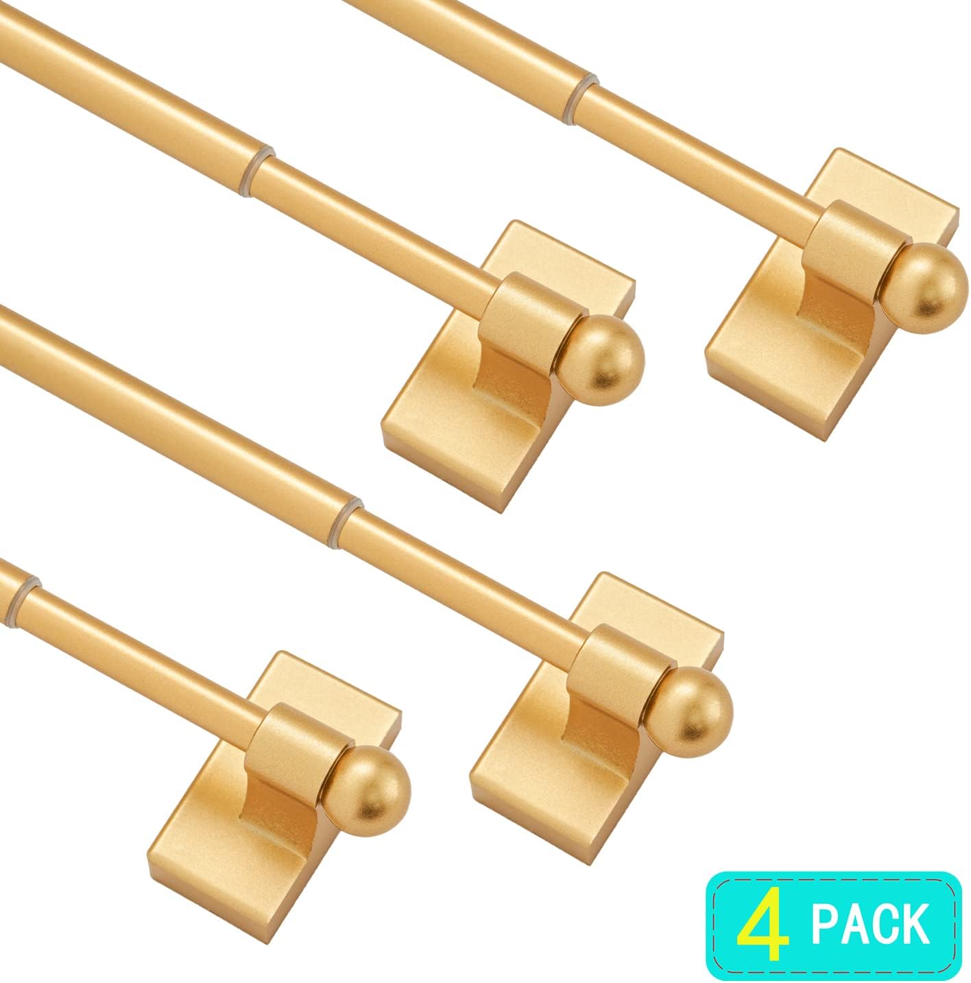Detalle de Coquilles Magnetic Curtain Rods, 9–16 Inches