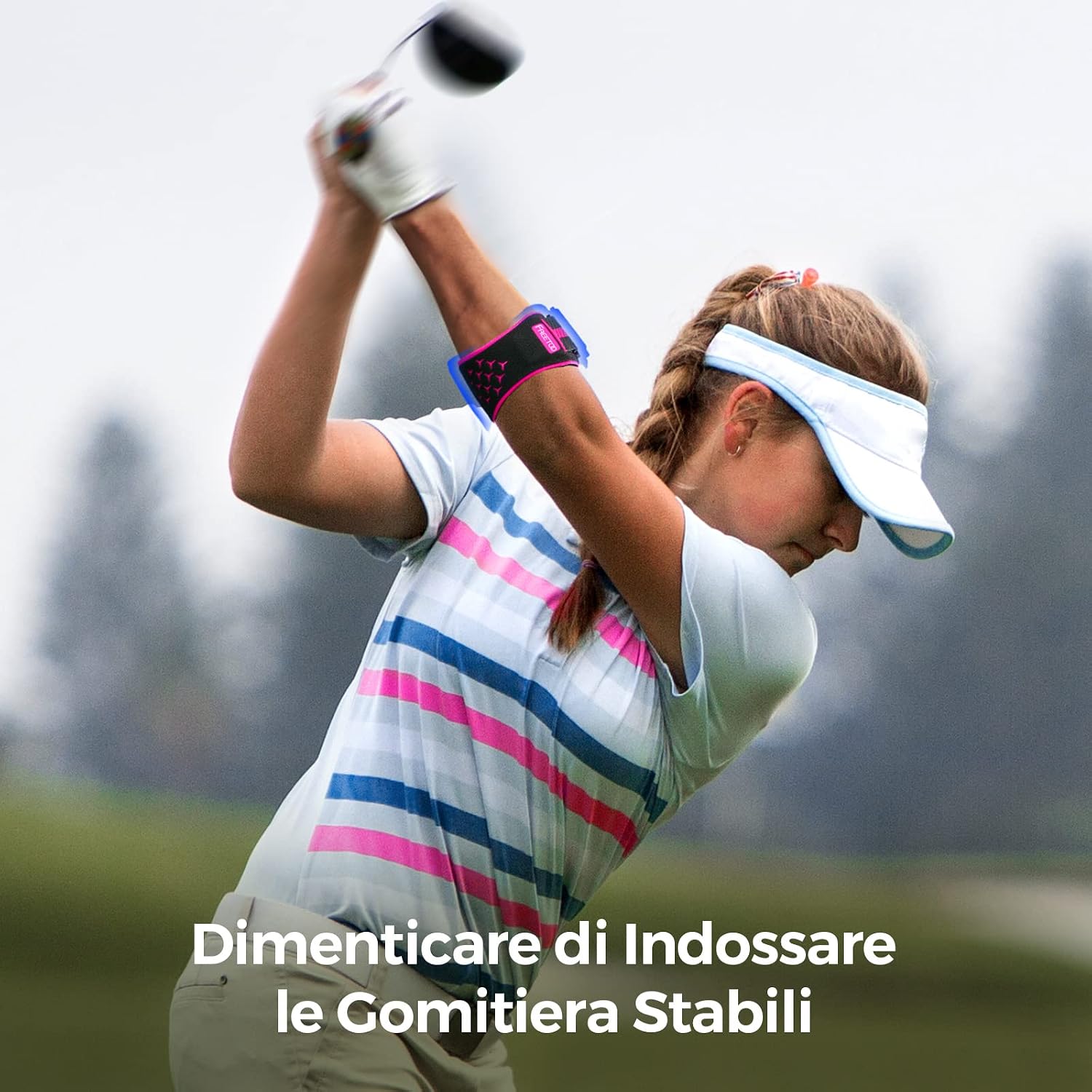 Thumbnail 6 de FREETOO Tutore Epicondilite Gomito per Tennista – Gomitiera regolabile con supporto rimovibile, comforting in rosa