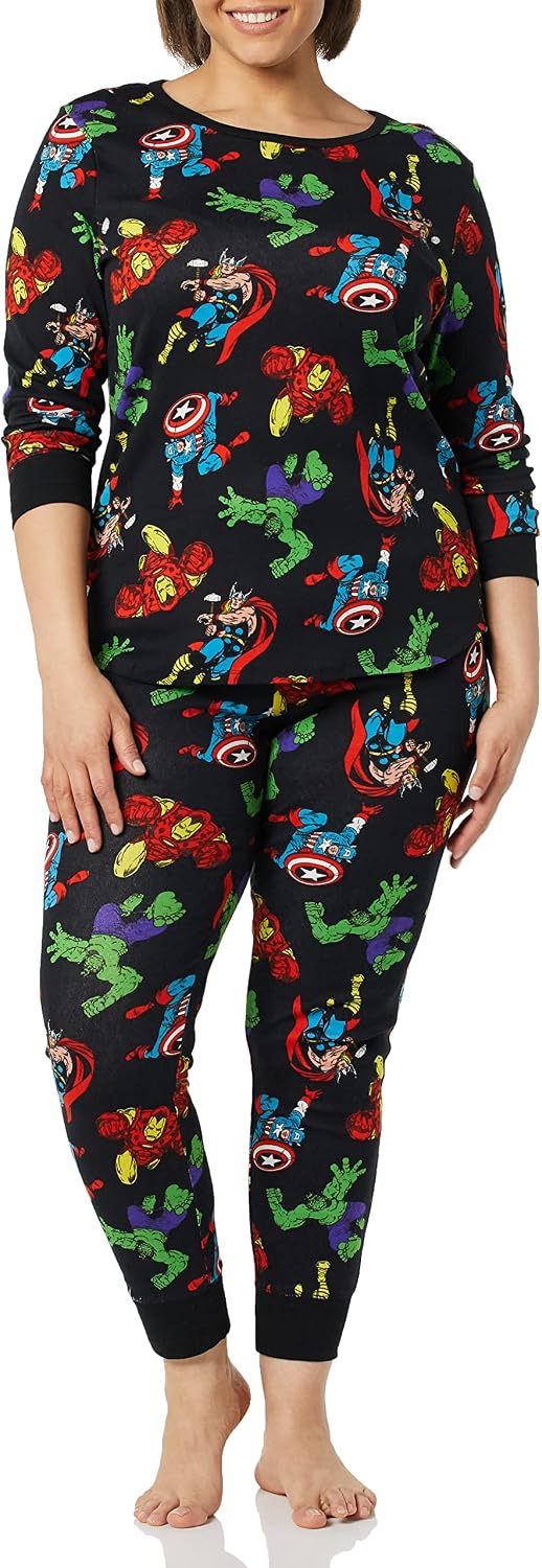 Detalle de Amazon Essentials Disney | Marvel | Star Wars Women’s Snug-Fit Cotton Pyjama Set