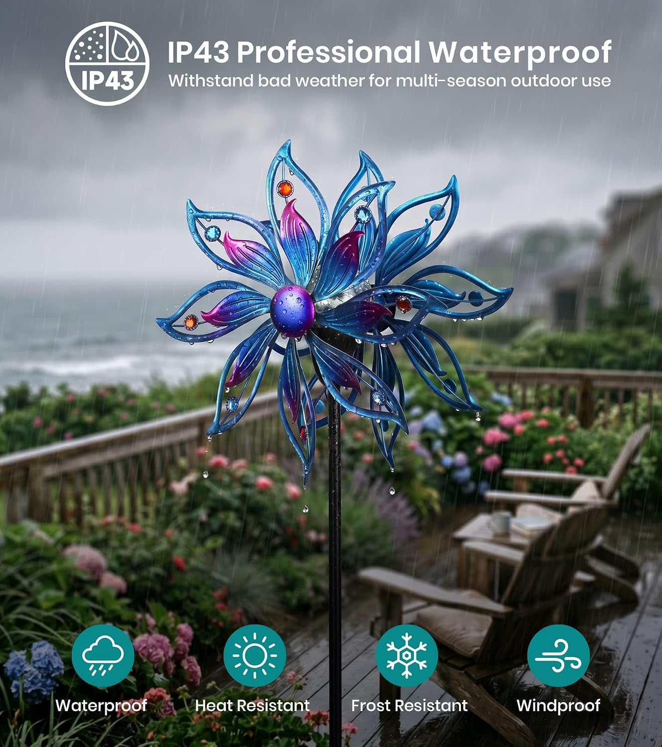 Detalle 1 de VUFOZ Solar Wind Spinner, Blue-Purple Fade