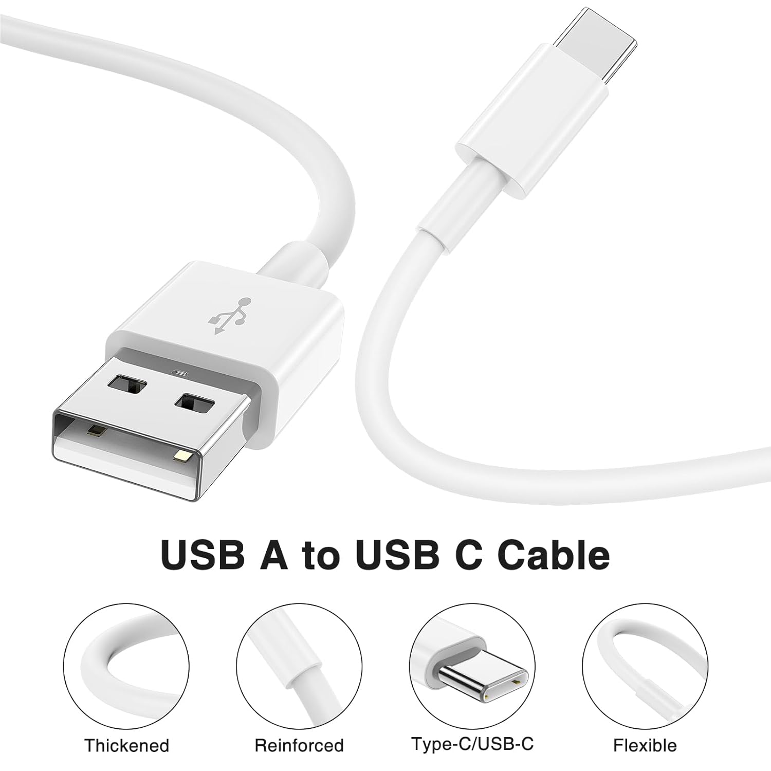 Thumbnail 4 de QZVOO USB C Kabel [1m+2m, 2 Stück] – Schnellladung PD bis 60 W, USB A auf USB C, kompatibel mit iPhone 15/16/17 und mehr