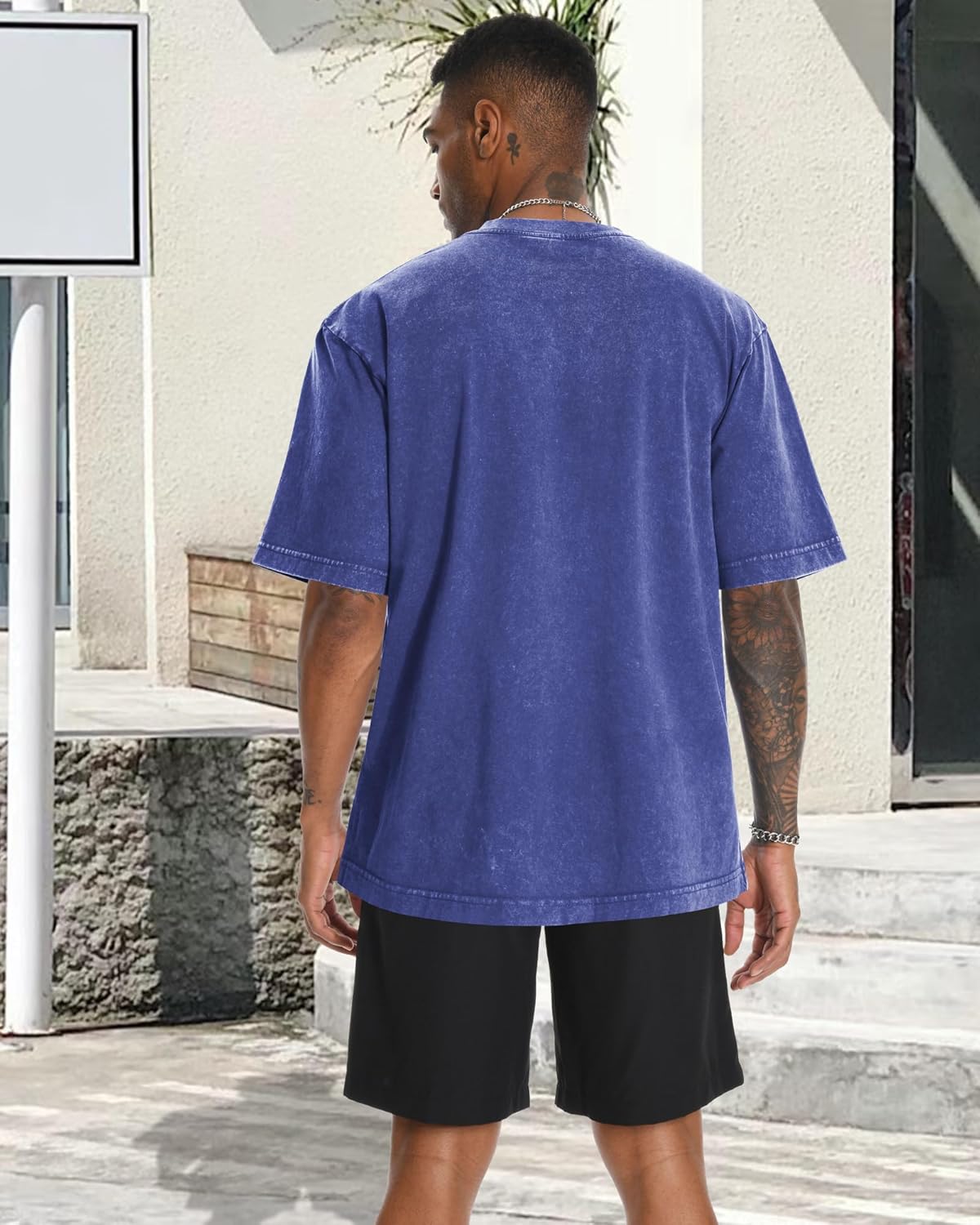 Thumbnail 4 de Oversized TShirts for Men Short Sleeve Vintage Washed Basic Loose Tees 2026